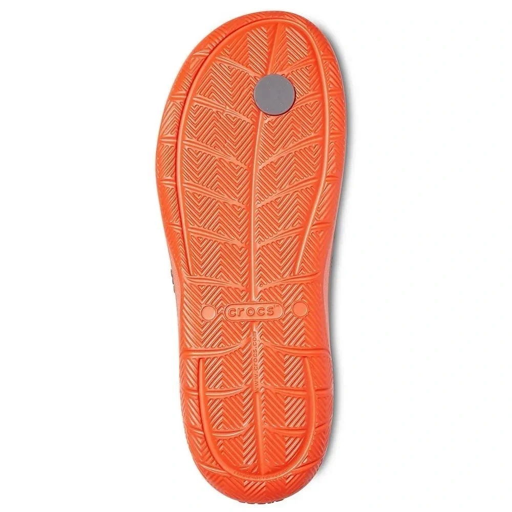 Crocs Swiftwater Wave Flip Flops Sandals‎ Men's Size 8 Orange Gray